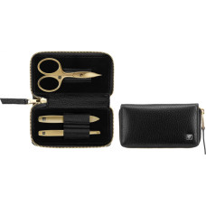 Zwilling Zestaw do manicure Zwilling Twinox Gold Edition czarne, skórzane etui, 3 elementy