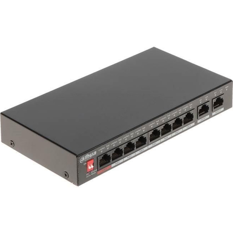 Dahua Switch|DAHUA|PFS3010-8ET-96-V2|Desktop/pedestal|PoE ports 8|96 Watts|DH-PFS3010-8ET-96-V2