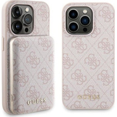 Guess Zestaw Guess GUBPM5P15L4GEMGP Apple iPhone 15 Pro hardcase + Powerbank 5000mAh MagSafe 4G Metal Logo różowy/pink