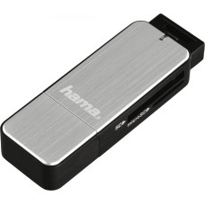 Hama USB 3.0 Multi Card Reader SD/microSD Alu black/silver