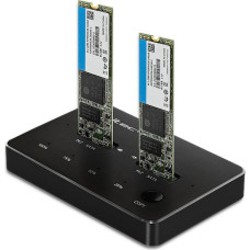 Qoltec 50310 Drive docking station 2x SSD M.2 SATA | NGFF | USB Type C