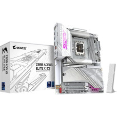 Gigabyte Z890 AORUS ELITE X ICE Motherboard - Supports Intel Core Ultra (Series 2) CPUs, 16+1+2 phases VRM, up to 9500MHz DDR5 (OC), 1xPCIe 5.0 + 4xPCIe 4.0, Wi-Fi 7, 2.5GbE LAN, Thunderbolt 4