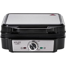 Adler AD 3083 waffle iron 4 waffle 1800 W Black, Silver