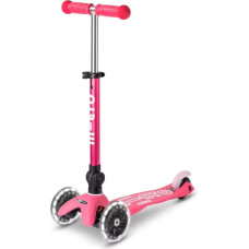 Micro folding scooter Mini DELUXE LED Pink