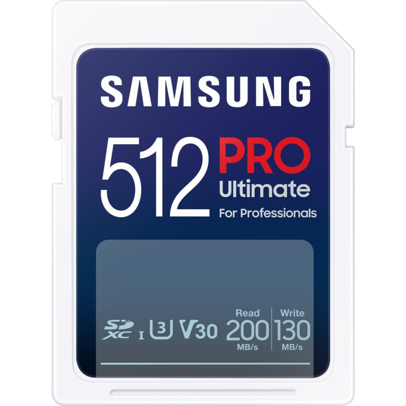 Samsung PRO Ultimate SDXC 512GB UHS-I U3 [Zapis 130MB/s Odczyt 200MB/s]