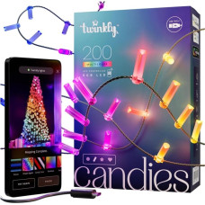 Twinkly Candies LED Christmas tree lights TWKC200RGB-G Candle shape