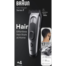 Braun Maszynka do włosów Braun Braun HairClipper Series 7 HC7390 srebrny