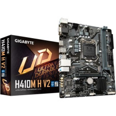 Gigabyte H410M H V2 Motherboard - Supports Intel Core 10th CPUs, up to 2933MHz DDR4 (OC), 1xPCIe 3.0 M.2, GbE LAN, USB 3.2 Gen 1