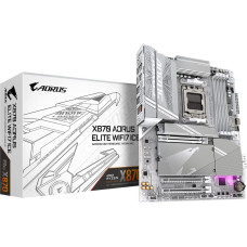 Gigabyte X870 A ELITE WF7 ICE Motherboard - Supports AMD Ryzen 9000 CPUs, 16+2+2 Phases Digital VRM, up to 8000MHz DDR5 (OC), 4xPCIe 5.0 + 4xM.2,Wi-Fi 7, 2.5GbE LAN, USB 3.2 Gen 2x2