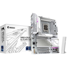 Gigabyte B860 AORUS ELITE WIFI7 ICE Motherboard - Intel Core Ultra Series CPUs, 14+1+2+1 Phases VRM, up to 9200MHz DDR5, 1xPCIe 5.0 + 2xPCIe 4.0 M.2, 2.5GbE LAN, WIFI 7, USB 4