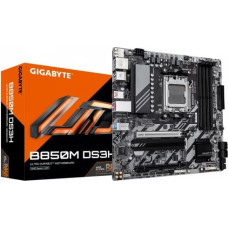 Gigabyte B850M DS3H Motherboard - AMD Ryzen 9000 Series CPUs, 16+2+2 Phases Digital VRM, up to 8200MHz DDR5 (OC), 1xPCIe 5.0 + 1xPCIe 4.0 M.2, 2.5 LAN, USB 3.2 Gen 2