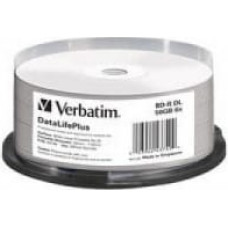 Verbatim BD-R 50GB Verbatim 6x Inkjet white Full Surface 25er Cakebox 43749