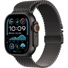 Apple Smartwatch Apple Watch Ultra 2 GPS + Cellular 49mm Black Titanium Case Milanese Loop Czarny (MX5U3)(MX5V3)