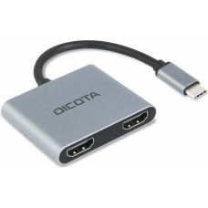 Dicota D32063 USB-C portable 4-in-1 mini docking station 4K HDMI PD 100 W Silver