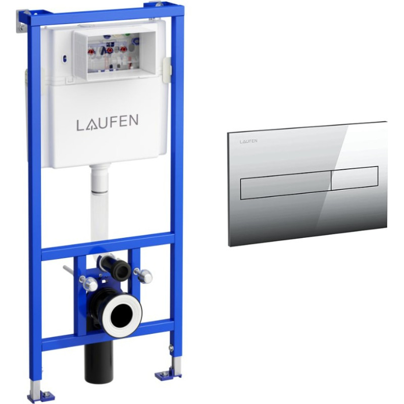 Laufen Potinkinis WC rėmas su mygtuku Laufen Dual Flush, H8946650000001 + H8956610040001 chrom