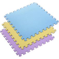 One Fitness MP10 MULTIPACK YELL-BLUE-PURP PUZZLE PROTECTIVE MAT 60x60x1.0 CM (9 GAB. KOMPLEKTS)