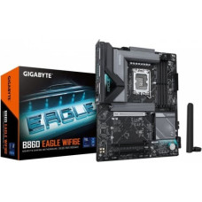 Gigabyte B860 EAGLE WIFI6E Motherboard - Intel Core Ultra Series CPUs, 12+1+2+1 Phases VRM, up to 9066MHz DDR5, 1xPCIe 5.0 + 2xPCIe 4.0 M.2, 2.5GbE LAN, WIFI 6E, USB 3.2 Gen 2x2