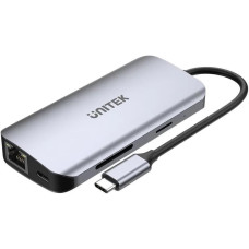 Unitek ACTIVE HUB USB-C 2X HDMI 4K, RJ45, PD 100W