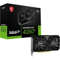 MSI Karta graficzna MSI GeForce RTX 4060 Ti Ventus 2X Black E1 OC 8GB GDDR6