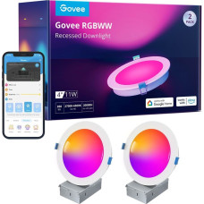 Govee B601B Smart LED Recessed Lights 2-Pack | Oprawa sufitowa LED | 4 cale, RGBWW, Wi-Fi, Bluetooth