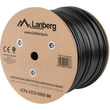 Lanberg Lanberg kabel instalacyjny FTP, kat. 6, drut OUTDOOR CU, 305m, czarny