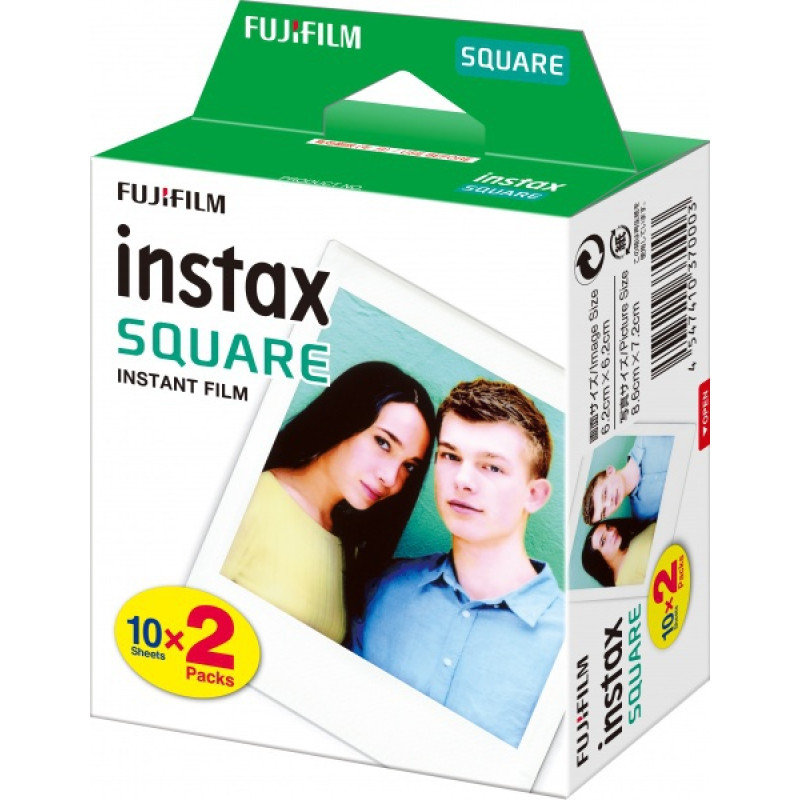 Fujifilm Fotoplokštelės Instax SQUARE 20vnt.