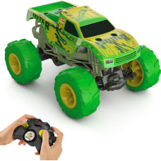 Mattel Hot Wheels Monster Trucks RC Gunkster Pojazd zdalnie sterowany Świecący w ciemności 1:15 (HTP15)