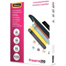 Fellowes LAMINATOR POUCH GLOSSY/A4 250 100PCS 5401802 FELLOWES