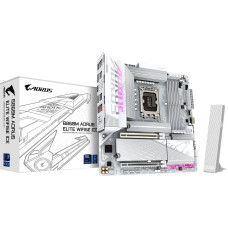 Gigabyte B860M AORUS ELITE WF6E ICE Motherboard - Intel Core Ultra Series CPUs, 12+1+2+1 Phases VRM, up to 9200MHz DDR5, 1xPCIe 5.0 + 2xPCIe 4.0 M.2, 2.5GbE LAN, WIFI 6E, USB 4