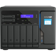 Qnap Zibatmiņa QNAP  
        
     8-Bay desktop NAS 	TS-855X-8G  C5125 8-core, Processor frequency 2.8 GHz, 8 GB, 1x USB 2.0 port, 3x USB 3.2 Gen 1, 2.5 Gigabit Ethernet (2.5G/1G/100M)	2 (2.5G/1G/100M/10M), 10 Gigabit Ethernet 1 x 10GBASE-T