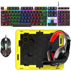 Xiaomi Extralink Gaming Set TF240 4in1 | Zestaw klawiatura + mysz + słuchawki + podkładka | podświetlenie LED