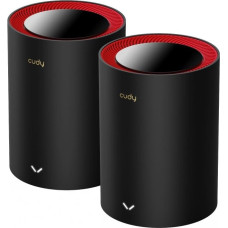 Cudy M3000 2-Pack Dual-band (2.4 GHz / 5 GHz) Wi-Fi 6 (802.11ax) Black, Red 1 Internal