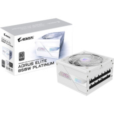 Gigabyte AORUS ELITE P850W ICE Power Supply - PCIe 5.0, 80 PLUS Platinum, Fully Modular Design, 120mm Fan, ATX 3.0 compatible, EU Plug