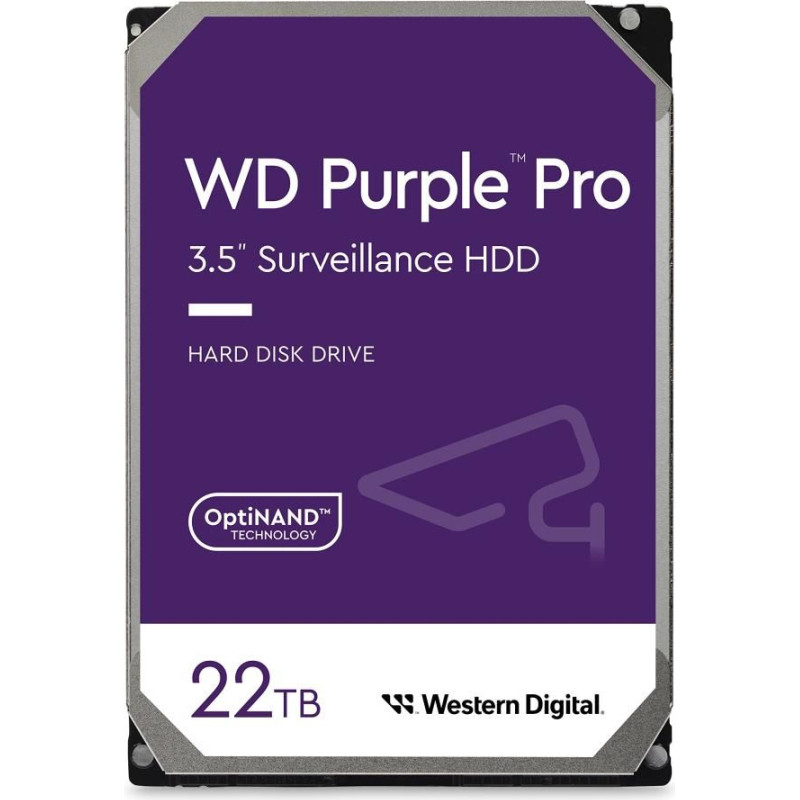 Western Digital HDD|WESTERN DIGITAL|Purple Pro|22TB|SATA|512 MB|7200 rpm|3,5