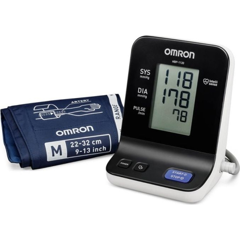 Omron Ciśnieniomierz Omron  OMRON HBP-1120 Ciśnieniomierz mierzy metodą oscylometryczną lub osłuchową