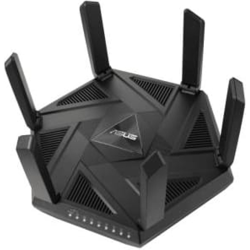 Asus Wifi 6 802.11ax Tri-band Gigabit Gaming Router RT-AXE7800 802.11ax, 10/100/1000 Mbit/s, Ethernet LAN (RJ-45) ports 4, Antenna type External, Black