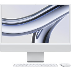 Apple Komputer Apple APPLE iMac 4,5K 59,69cm 23,5Zoll Apple M3 Chip mit 8-Core CPU und 10-Core GPU 8GB gem. RAM 256GB SSD DE - Silber