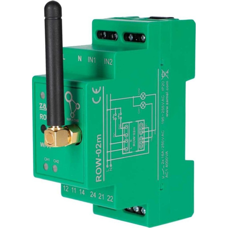 Zamel Supla - odbiornik 2-kanałowy modułowy Wi-Fi ROW-02M