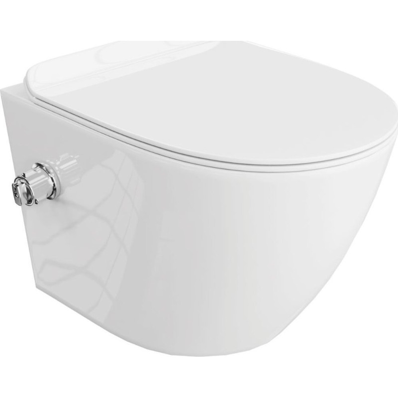 Noname Miska WC CE-MW-002-11-49 / JELLOW / MARBELLA / MISKA WISZĄCA RIMLESS DESKA SLIM W-O 49X37 Z FUNKCJA BIDETU /