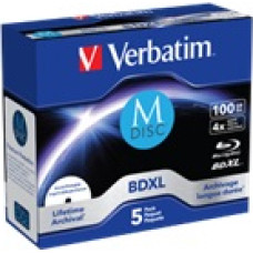 Verbatim M-DISC BD-R XL 100GB/1-4x Jewelcase (5 Disc) - Archivmedium