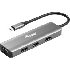 Equip Adapter AV Equip Equip Adapter USB-C -> HDMI/DisplayPort/VGA 4K/1080P/60Hz gr