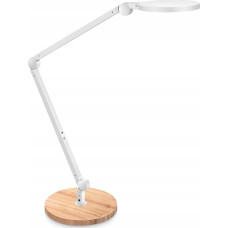 CEP Lampka biurkowa CEP Lampka na biurko CEP CLED-0350, Giant, biały z el. drewna