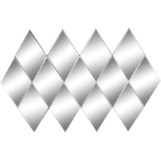 Dkd Home Decor Wall mirror DKD Home Decor Black Modern Rhombus 120 x 2 x 80 cm