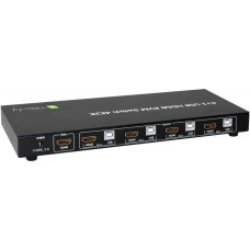 Techly Przełącznik Techly 4-portowy przełšcznik KVM HDMI/USB 4x1 z audio (028702) - AVTEYVS00028702