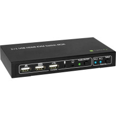 Techly Przełącznik Techly 2-portowy przełącznik KVM HDMI/USB 2x1 z audio