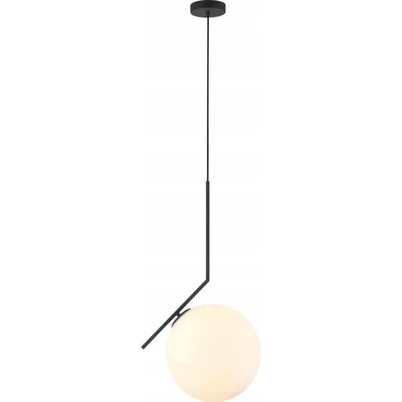 Italux Lampa wisząca Italux Fabio MDM-7475/1-L-BL/MDE649/1 BL lampa wisząca zwis 1x11W E27 czarna/biała