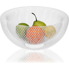 Versa Fruit Bowl Versa White Steel Iron (15 cm)