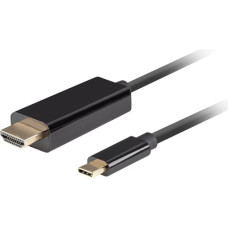 Lanberg Kabel USB Lanberg USB-C - HDMI 3 m Czarny (CA-CMHD-10CU-0030-BK)