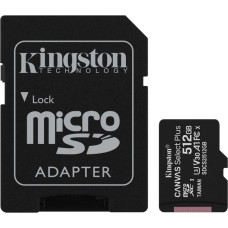 Kingston Technology 512GB micSDXC Canvas Select Plus 100R A1 C10 Card + ADP