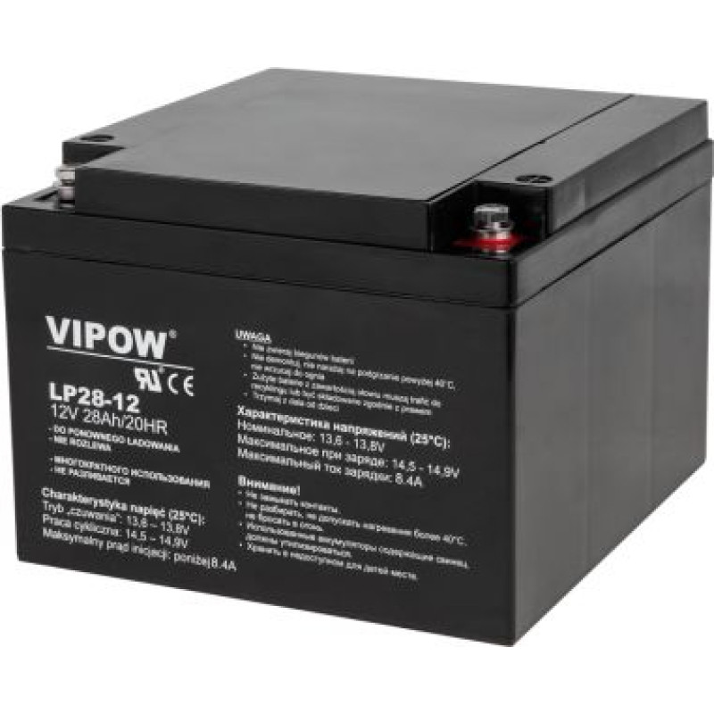 Vipow Akumulator żelowy 12 V / 28 Ah